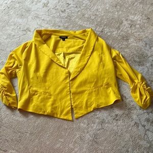 Size 2 torrid yellow cropped blazer